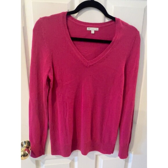 Gap Luxe Sweater Womens Small Pink Angora V-Neck layering casual preppy feminine - Picture 7 of 7